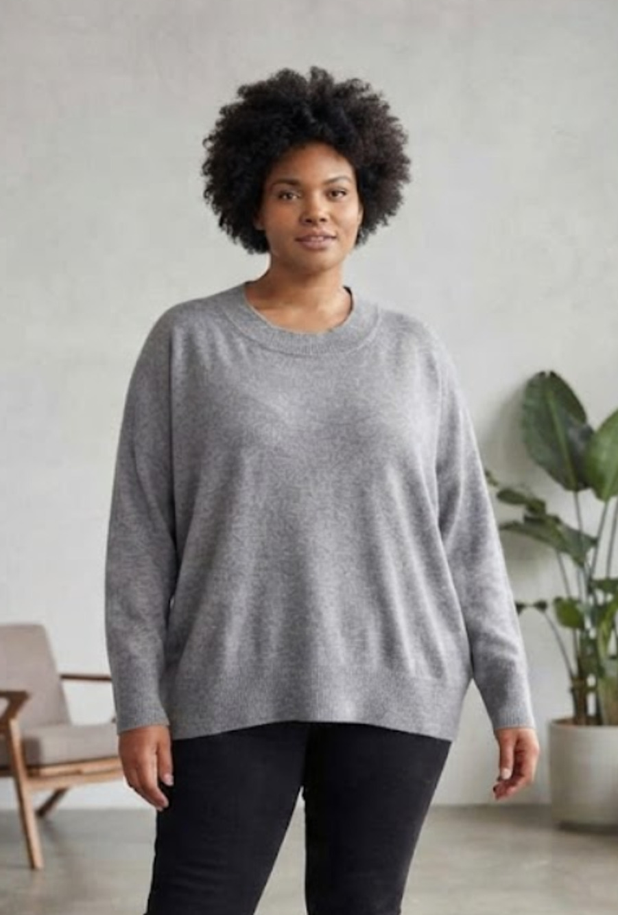 NEW A New Day Gray Viscose Blend Sweater Women's 3X Long Sleeve